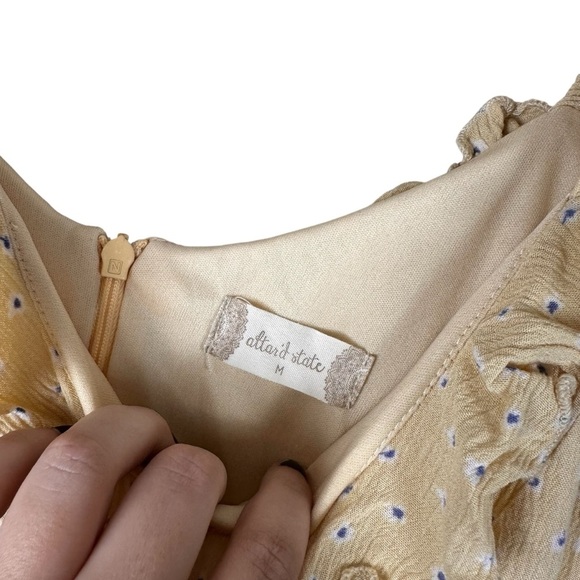 Altard State Yellow Floral Mini Dress Size Medium - Picture 2 of 7